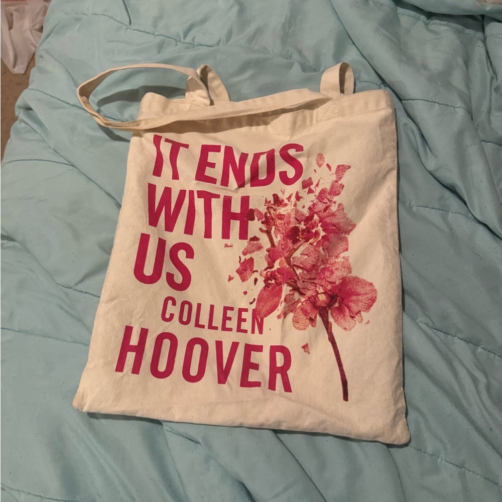 'It Ends With Us' Pink Graphic Tote Bag